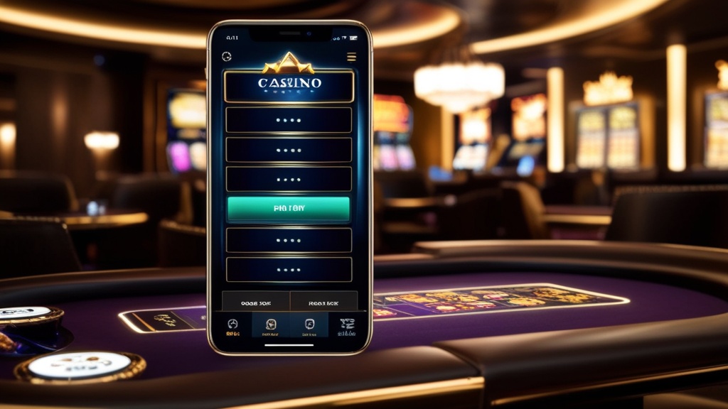Smartphone showing a polished casino app interface with bright mobile features